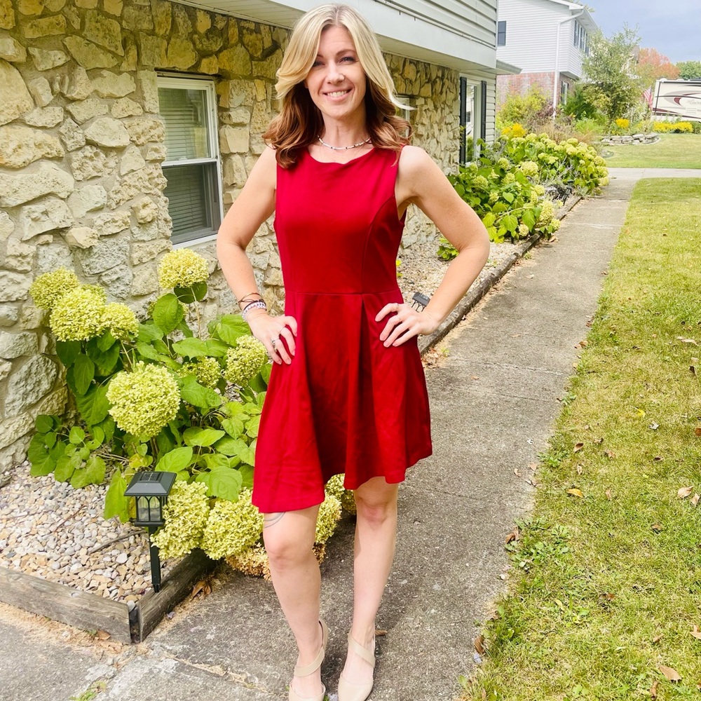 Asymmetrical Red Dress
